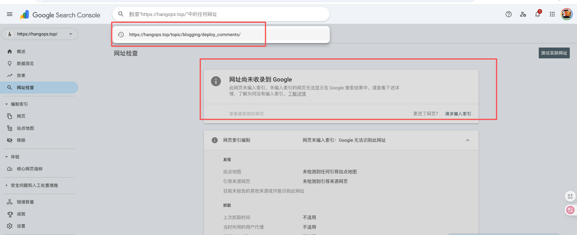 google 搜索控制台验证所有权